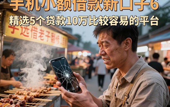 手机小额借款新口子6，精选5个贷款10万比较容易的平台