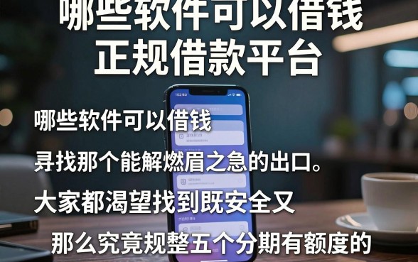 哪些软件可以借钱正规借款平台，规整五个分期有额度的网贷app
