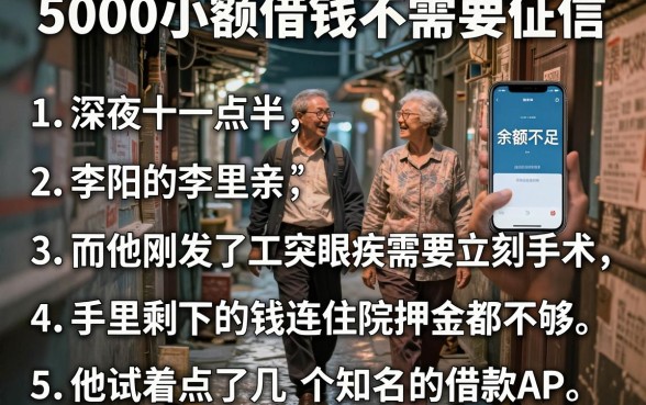 5000小额借钱不需要征信,条列五个看银行流水的网贷口子