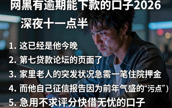 网黑有逾期能下款的口子2026,胪列五个急用不求评分快借无忧的口子