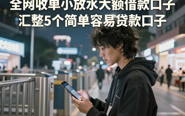 全网收单小放水大额借款口子，汇整5个简单容易贷款口子