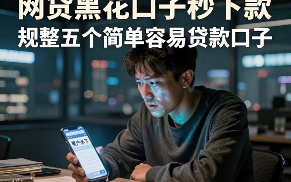 网贷黑花口子秒下款,规整五个简单容易贷款口子
