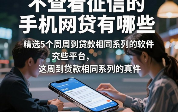 不查看征信的手机网贷有哪些，精选5个周周到贷款相同系列的软件