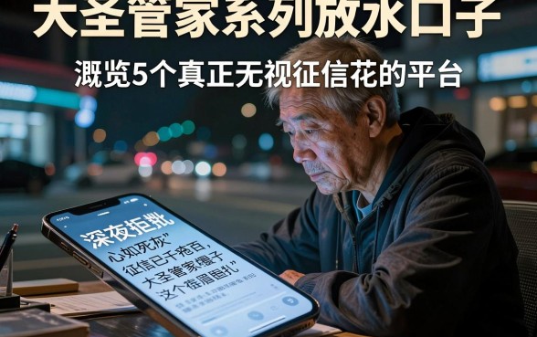 大圣管家系列放水口子,概览5个真正无视征信花的平台