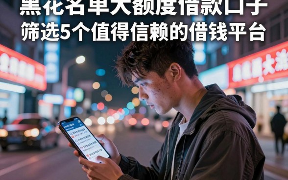 黑花名单大额度借款口子，筛选5个值得信赖的借钱平台