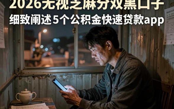 2026无视芝麻分双黑口子,细致阐述5个公积金快速贷款app