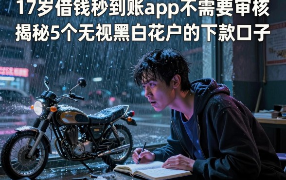 17岁借钱秒到账app不需要审核,揭秘5个无视黑白花户的下款口子
