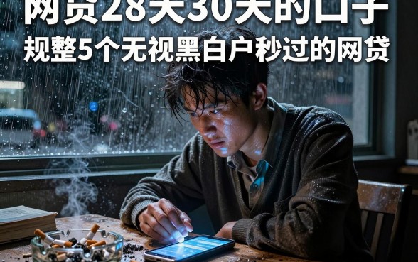 网贷28天30天的口子，规整5个无视黑白户秒过的网贷