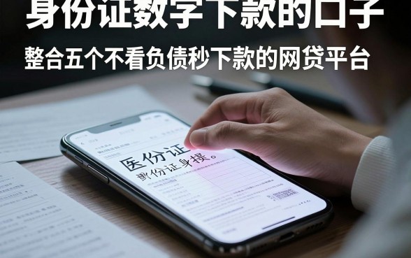 身份证数字下款的口子,整合五个不看负债秒下款的网贷平台