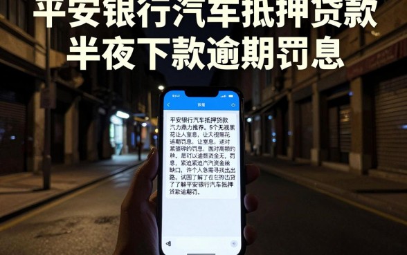 平安银行汽车抵押贷款逾期罚息,鼎力推荐5个无视黑花半夜下款的网贷app