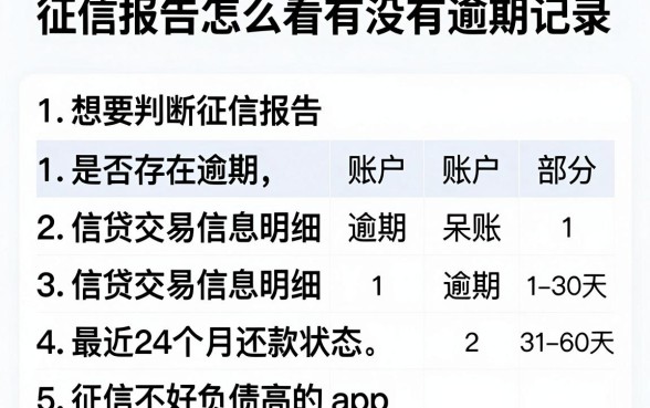 征信报告怎么看有没有逾期记录,枚举5个征信不好负债高的app