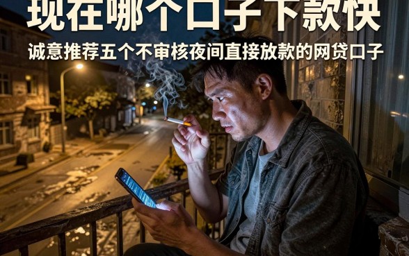 现在哪个口子下款快，诚意推荐五个不审核夜间直接放款的网贷口子