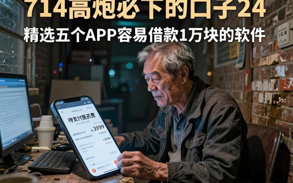 714高炮必下的口子24,精选五个APP容易借款1万块的软件