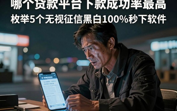 哪个贷款平台下款成功率最高，枚举5个无视征信黑白100%秒下软件