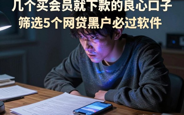 几个买会员就下款的良心口子，筛选5个网贷黑户必过软件