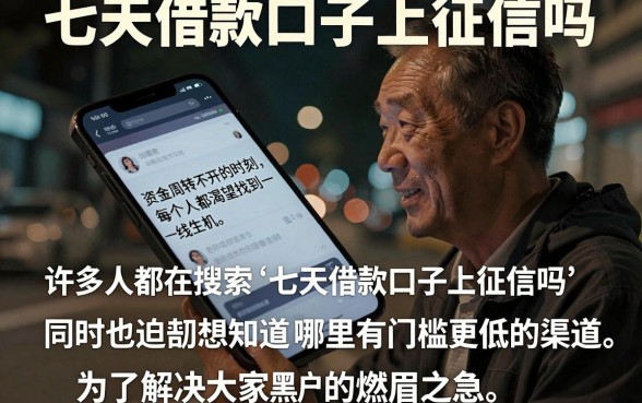 七天借款口子上征信吗，整理5个不看黑户下款的软件