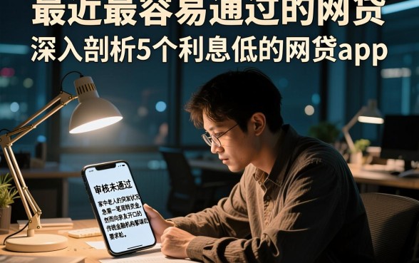 最近最容易通过的网贷，深入剖析5个利息低的网贷app
