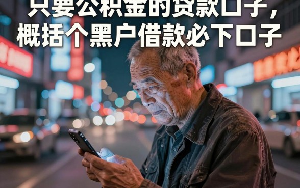 只要公积金的贷款口子，概括五个黑户借款必下口子