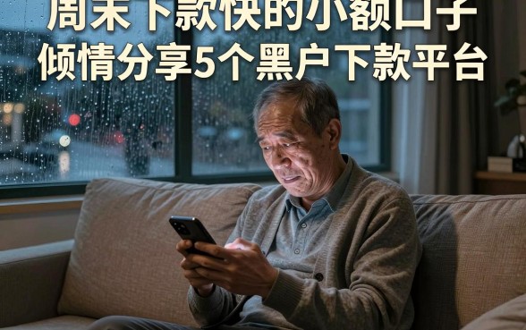 周末下款快的小额口子,倾情分享5个黑户下款平台
