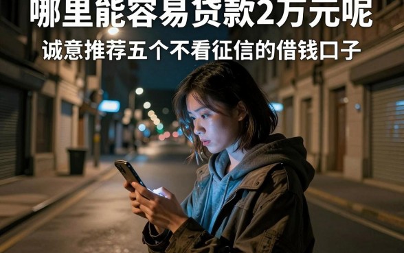 哪里能容易贷款2万元呢,诚意推荐五个不看征信的借钱口子