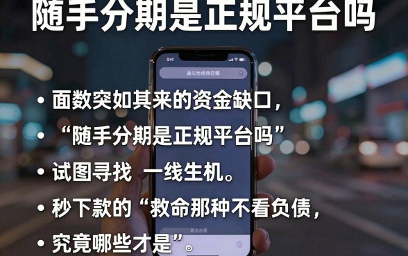 随手分期是正规平台吗,汇整五个不看负债秒下款的网贷平台