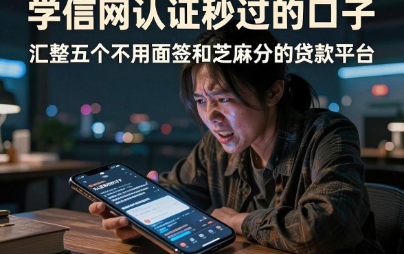 学信网认证秒过的口子，汇整五个不用面签和芝麻分的贷款平台