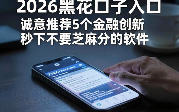 2026黑花口子入口，诚意推荐5个金融创新秒下不要芝麻分的软件