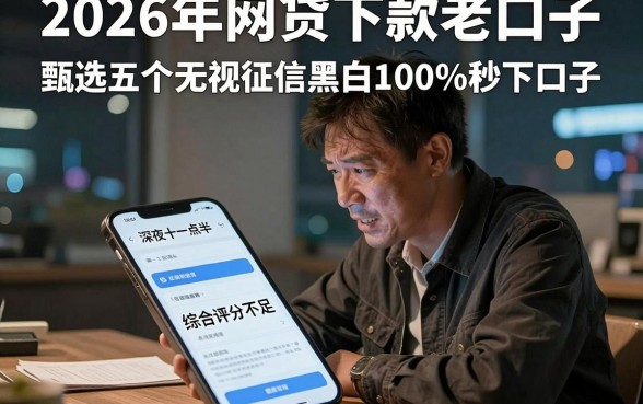 2026年网贷下款老口子,甄选五个无视征信黑白100%秒下口子