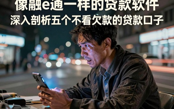 像融e通一样的贷款软件，深入剖析五个不看欠款的贷款口子