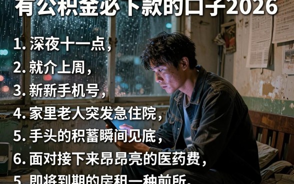 有公积金必下款的口子2026，罗列五个新手机号容易下款的平台