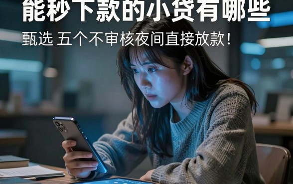 能秒下款的小贷有哪些，甄选五个不审核夜间直接放款的网贷app