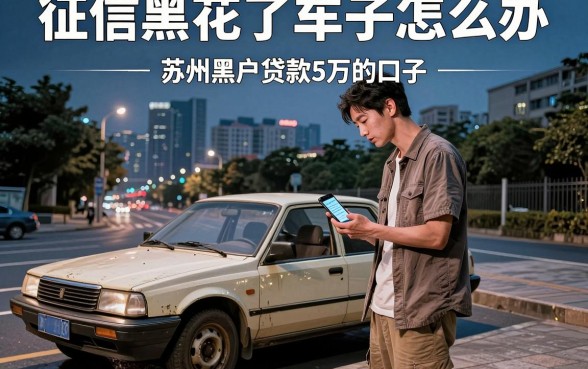 征信黑花了车子怎么办，陈列五个苏州黑户贷款5万的口子