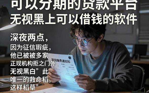 可以分期的贷款平台无视黑白,整理五个手机上可以借钱的软件