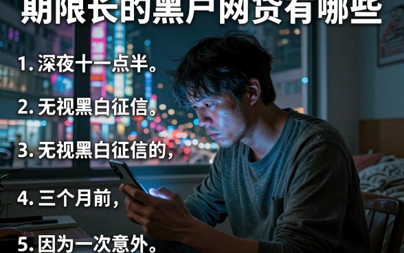 期限长的黑户网贷有哪些,理出5个无视黑白征信的网贷