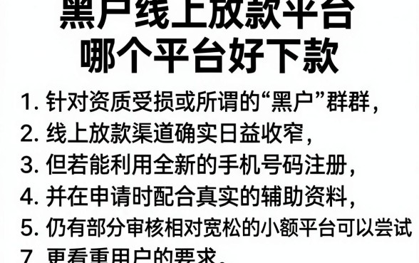 黑户线上放款平台哪个平台好下款,罗列五个新手机号容易下款的平台