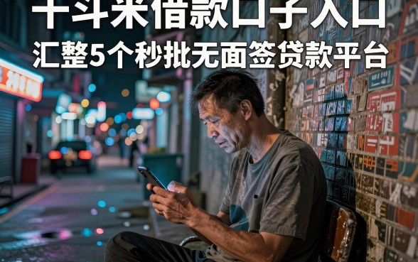 千斗米借款口子入口,汇整5个秒批无面签贷款平台