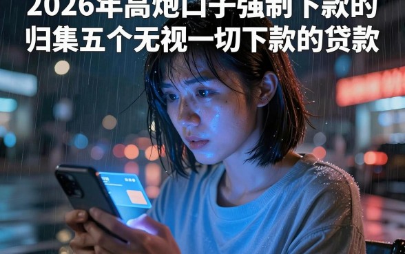 2026年高炮口子强制下款的，归集五个无视一切包下款的贷款