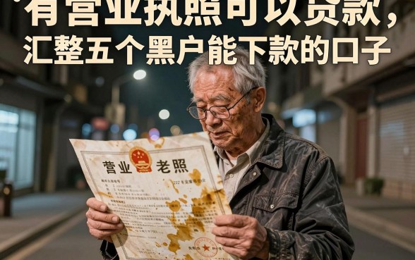 有营业执照可以贷款，汇整五个黑户能下款的口子