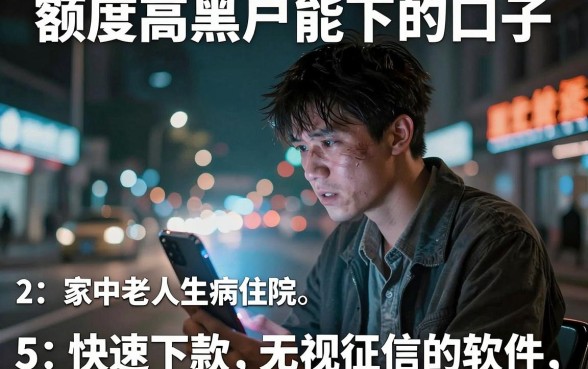 额度高黑户能下的口子,汇总5个快速下款无视征信的软件