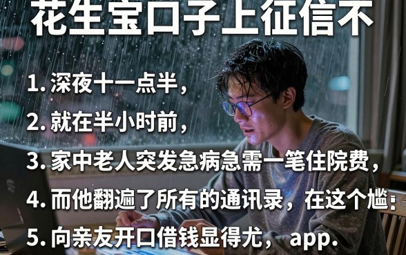 花生宝口子上征信不,条列5个手机身份证秒借现金的app