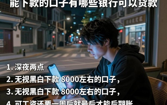 能下款的口子有哪些银行可以贷款，罗列五个无视黑白下款8000左右的口子