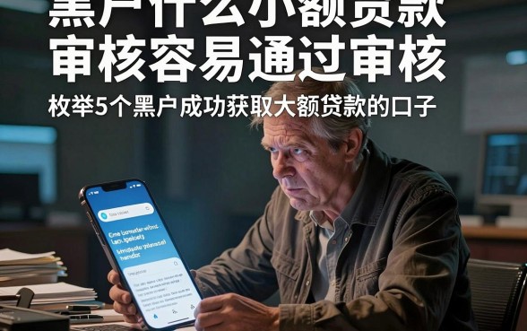 黑户什么小额贷款审核容易通过审核,枚举5个黑户成功获取大额贷款的口子