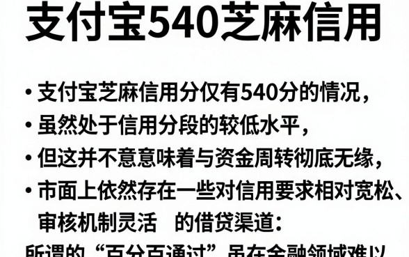 支付宝540芝麻信用，概括5个能百分百通过的网贷软件