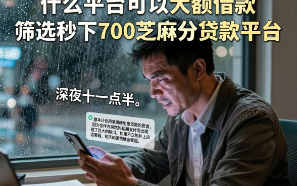 什么平台可以大额借款，筛选五个秒下700芝麻分贷款平台