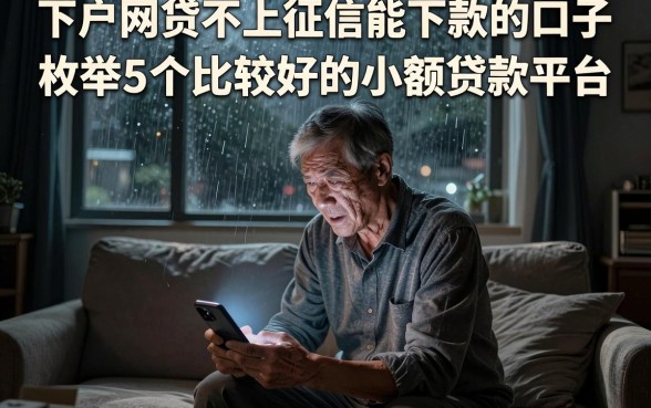 下户网贷不上征信能下款的口子，枚举5个比较好的小额贷款平台