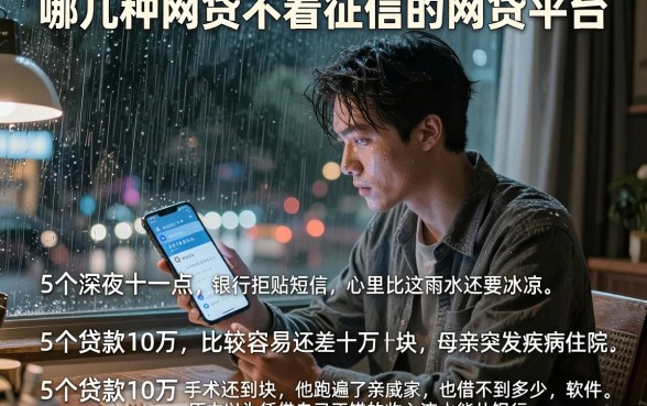 哪几种网贷不看征信的网贷平台,细致阐述5个贷款10万比较容易的软件