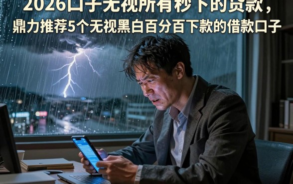 2026口子无视所有秒下的贷款,鼎力推荐5个无视黑白百分百下款的借款口子