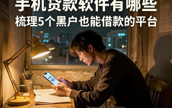 手机贷款软件有哪些，梳理5个黑户也能借款的平台