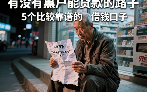 有没有黑户能贷款的路子，详细阐述5个比较靠谱的借钱口子