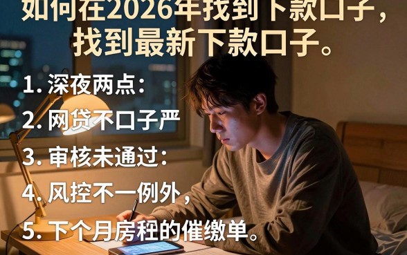 如何在2026年找到最新下款口子,条列5个网贷口子风控不严的口子